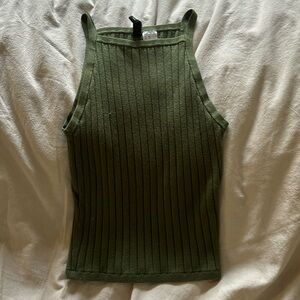 Divided Women's Xs Olive Green Tank-Top